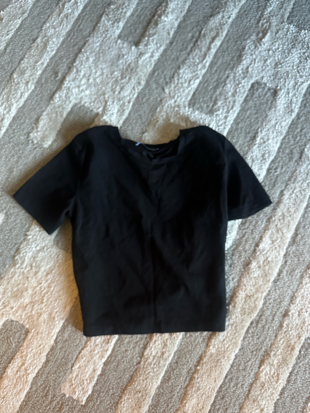 Zara Black Crewneck Crop